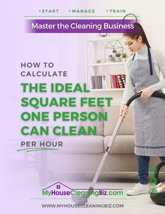 How many square feet can one person clean per hour&##x3f;
